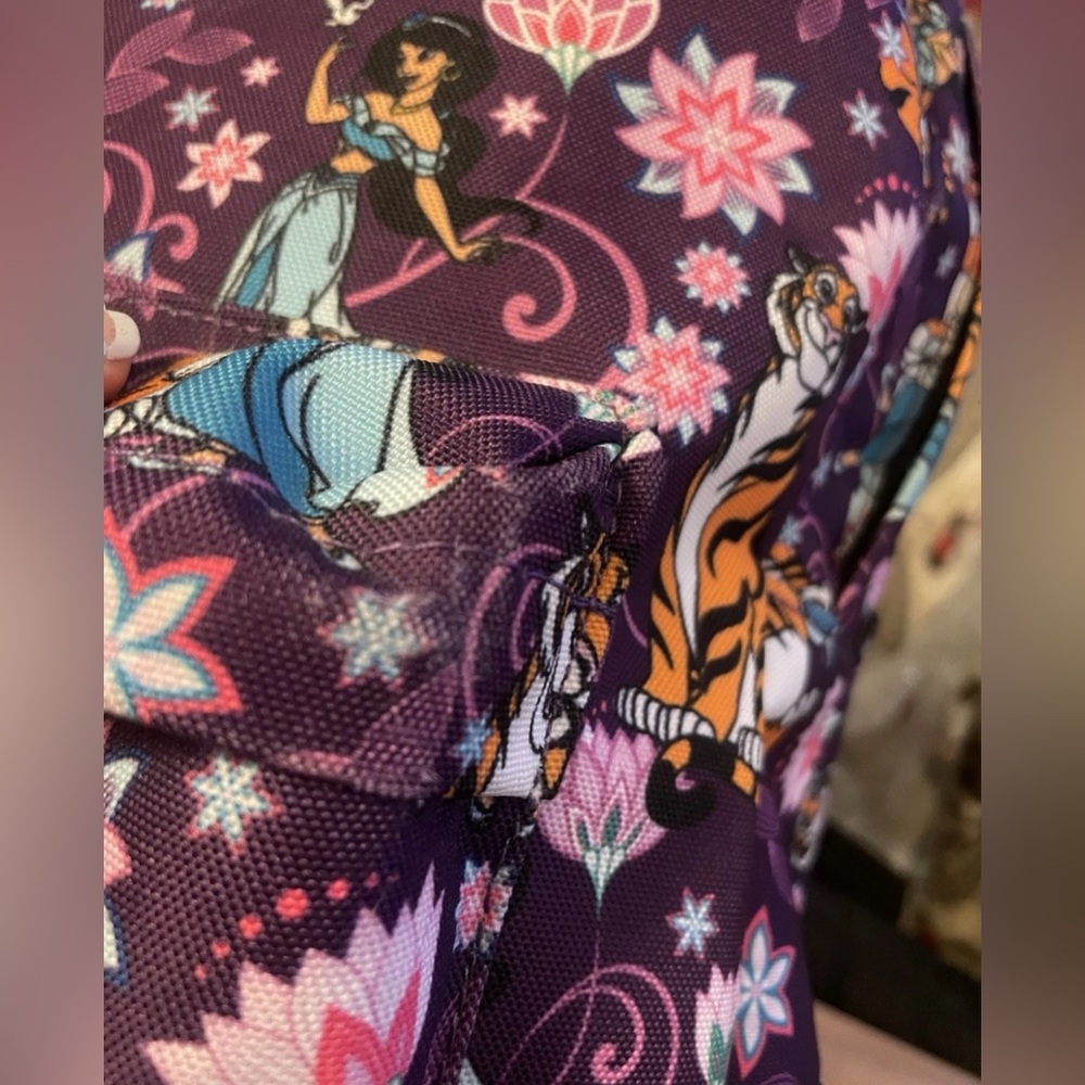 Loungefly Disney Aladdin Princess Jasmine & Rajah Large Backpack Book Bag Rare - Picture 9 of 10